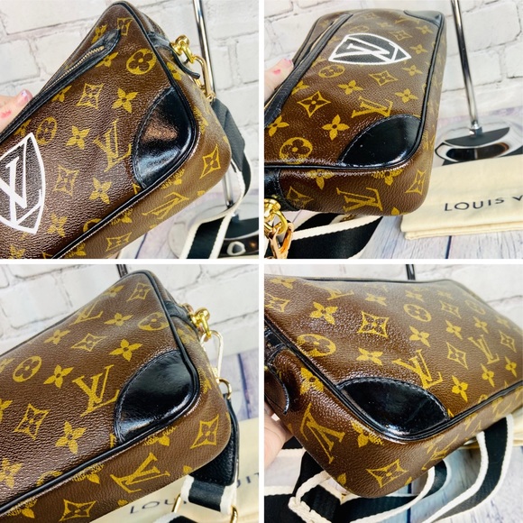 Louis Vuitton Marley crossbody bag custom painted world tour logo - Picture 11 of 15